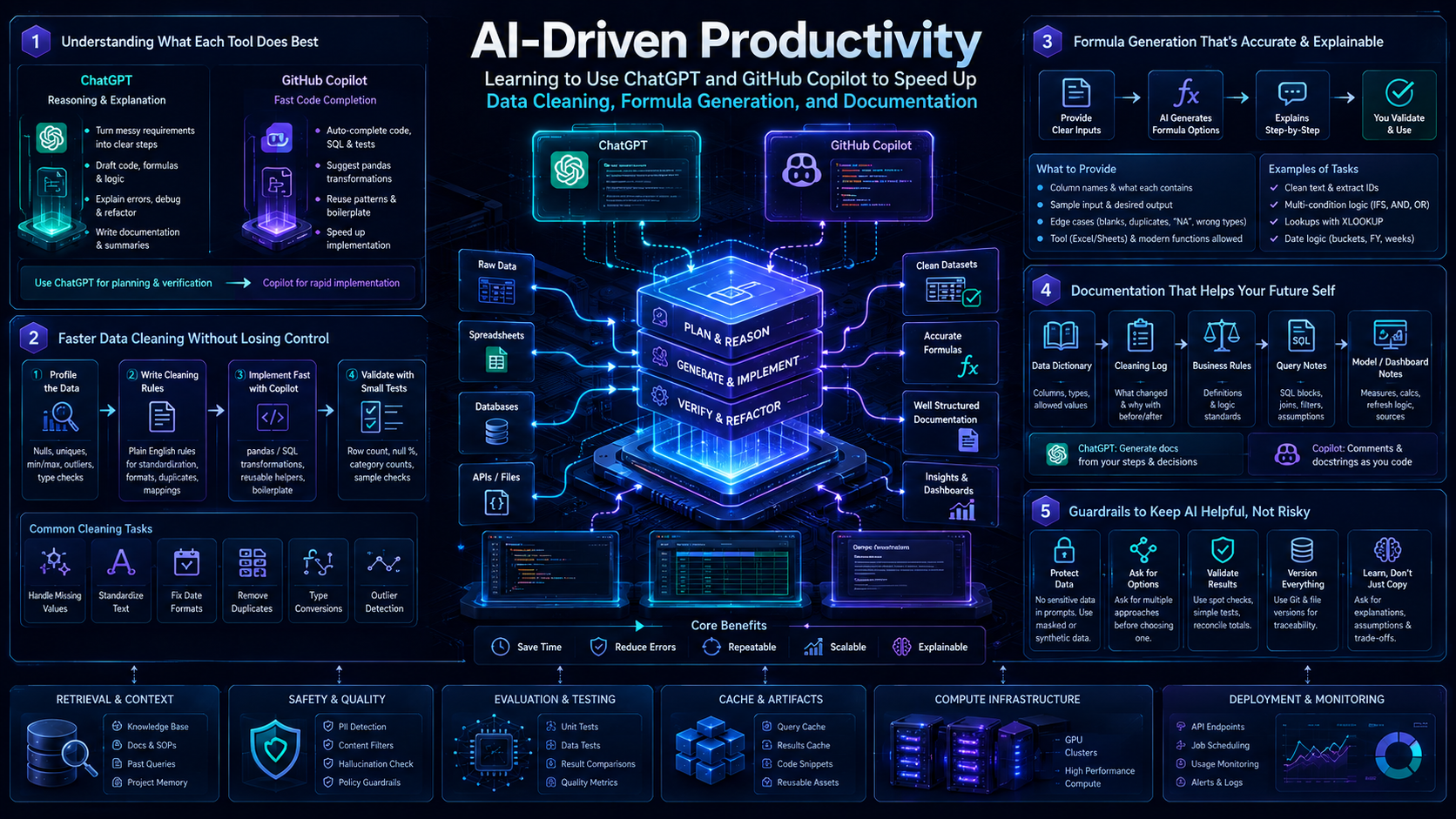 AI-driven productivity with ChatGPT and GitHub Copilot for data analytics